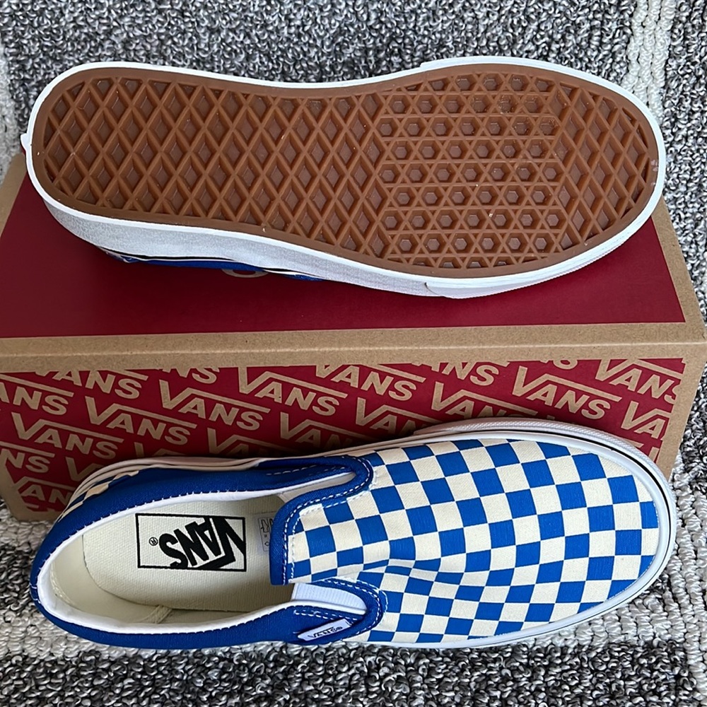 Vans Classic Slip-On Checkerboard Imperial Blue/White WMNS - Picture 4 of 16